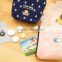 2016fashion canvas custom Zipper small coin purse wallet handbag cartoon printing promotional gift cute mini cotton coin purse