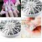 5 Sizes Nail Art Tips Crystal Glitter Rhinestone 3D Nail Art Decoration white AB color acrylic diamond drill Manicure