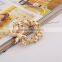 Fashion Jewelry Vintage Brooch Pins Gold Plated Austria Crystals Imitation Pearl Flower Brooch Wedding Accessories IH153