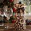 promotional wholesale faux fur drawstring wine bottle gift bags