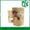 long performance life kraft paper bag with window and zipper