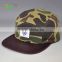 Custom High Quality Real Strap Camouflage Camper Caps And Hats Camping Hat With Woven Label Logo