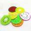 Wholesale Promotional Coaster Roller Fancy Fruit Shaped Silicone Cup Mat