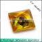 Square shape 55# synthetic yellow sapphire stone