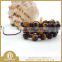 natural woven weave crystal bracelet with yellow beads woven braclets