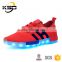2016 The Newest Flyknit Fabric Colourful Lights LED shoe