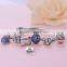 2016 Silver Bangle Grace buckle Crystal stones Open 925 sterling silver Bracelet FB050
