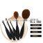 5pcs New Arrival Oval Brushes Black Color Oval Makeup Brush Set Toothbrush Set