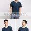 Youth round collar contracted loose cotton pure color half sleeve shirt