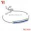 stainless steel monica bracelet sapphire diamond adjustable bracelet