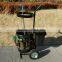 Space saving garden tool cart with buckets