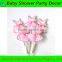 Pink angel party decorations