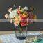 3 pieces of set colourful cylinder striped tall centerpiece glass flower vases with different design for home decoration