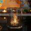 laser sliver glass tealight candle holders