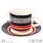 Cup Saucer silk screen high quality modern design top sale with strips