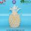 New design home and garden decorations Ceramic Pineapple with wood print decor