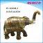 Large gold polyresin elephant statue