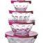 GH059 5pcs Glass Bowl Set with lid