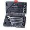 QJT- S12 Useful CR-V Combination Ratchet Wrenches Set Adjustable Ratchet Ring Spanner Set
