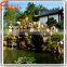 Factory design large outdoor artificial fiberglass decoration waterfall rocks for gardens