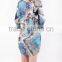 Long Sleeve Short Floral Casual Dress 2015