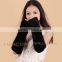 CX-A-61A Real Knitting Hand Fingerless Winter Mink Fur Arm Warm Girls Hand Gloves