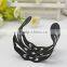 2015 jewelry gunmetal hollow flower cuff bangle for girls