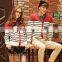 2015 Korean stripe cardigan knitted couple lover sweatshirt