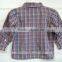 High quality baby shirts design pictures OEM factory clothing gingham boy long sleeve shirt