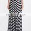 2015 Fold-over Waist Stripe Print Skirts Fashion Long Maxi Skirt