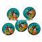 Glass Dome Seals Cabochons Round Flatback Multicolor Halloween Pumpkin Bat Pattern Transparent 20mm Dia