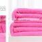 2015 Hot Sale Fabric China Factory Wholesale Throw Bedding Set 100% Polyester Solid Coral Fleece Blanket