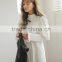 Women Shirt Dress Sweet Ruffles Unique Back Buttons Closure Lantern Long-sleeved Ladies Sweet White Robe Dress