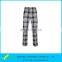 Black White Check Polyester Printed Pattern Golf Long Pants For Man