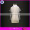 A09 Cheap Price Short Front and Long Back Plain Tulle Fabric Bridal Veil For Wedding