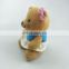 Lovely 15cm fat plush bear toys with dress for girl print logo for promotion