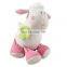 Cartoon sheep plush toy pink and white custom logo Plush Animal Cartoon Stuffed animal Sheep Toys