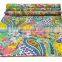 Paisley Kantha Quilt, Reversible Kantha Bedspread, Gudari Indian 100% Cotton Fabric Handmade Kantha Bedcover Ralli Decor