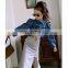 2020 autumn new girls denim jacket western style long-sleeved drawstring shirt cardigan