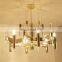 Modern Crystal Led Pendant Light Gold Glass Home Decor Chandelier Lighting