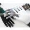 Non Slip Nylon Dipped PU Finger Tip Touch Screen Labor Working Gloves