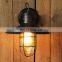 European Style Vintage Black Adjustable Wall Lamp With Glass Shade