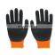 Liquid-Proof Double-Coated/Dipped Natural Latex Rubber Work Gloves 13-Gauge Seamless Nylon, Large glove