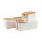 Plastic Cable Management Box with Bamboo Pattern Lid Cable Management Box Set of 3