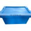 Crates Attached Lid Pp Nestable And Stackable Plastic Turnover Container