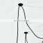HUAYI Fashion Nordic Black Dining Room Living Room Hotel Ceiling Hanging Chandelier Pendant Lamp