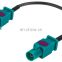 Fakra Z Type Straight Crimp For RG178 RG174 RG316 Cable Connector SMB Fakra