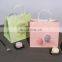 Custom Made Flat Paper Handles Brown Takeaway Fast Food Kraft Paper Bag For Restaurant Packaging