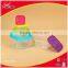 Square rainbow stackable plastic microwave food container
