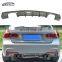 F30 F35 Rear Diffuser MP Style High Quality Carbon Fiber Rear Bumper Lip Doble Out Lip For BMW 3 Series F30 F35